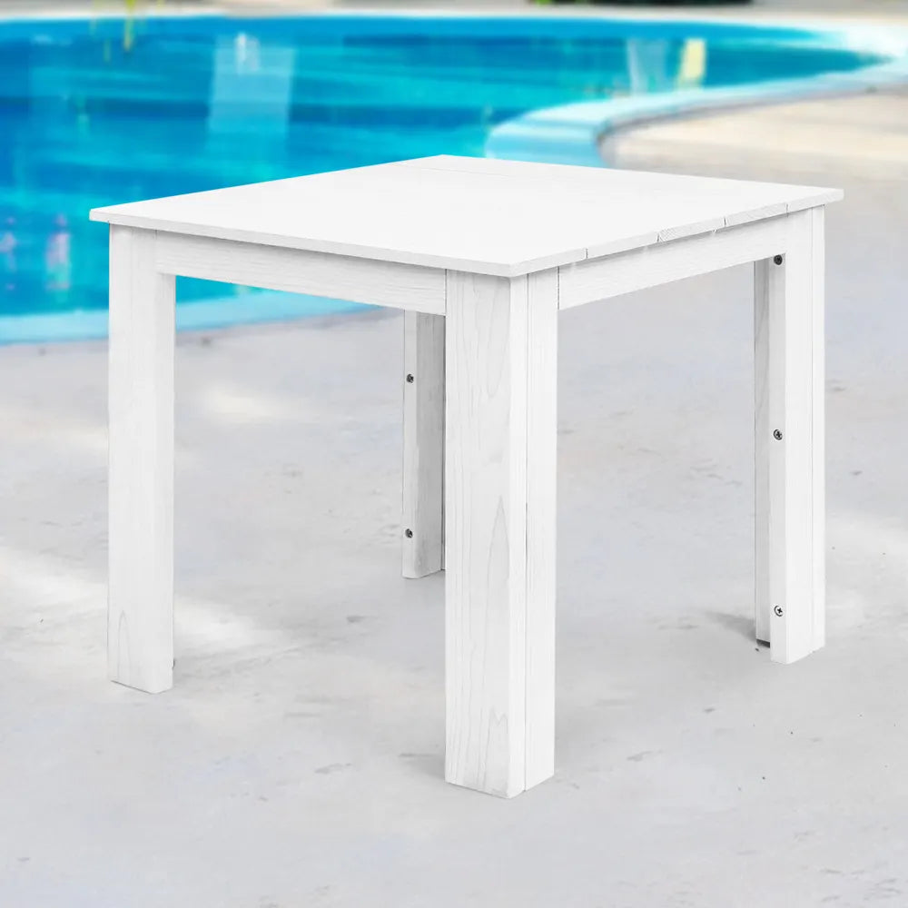 Gardeon Coffee Side Table Wooden Desk Outdoor Furniture Camping Garden White - Image 8