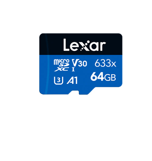 Lexar High-Performance 633x 64GB microSDHC™/ microSDXC™ UHS-I Card BLUE Series without adaptor 64...