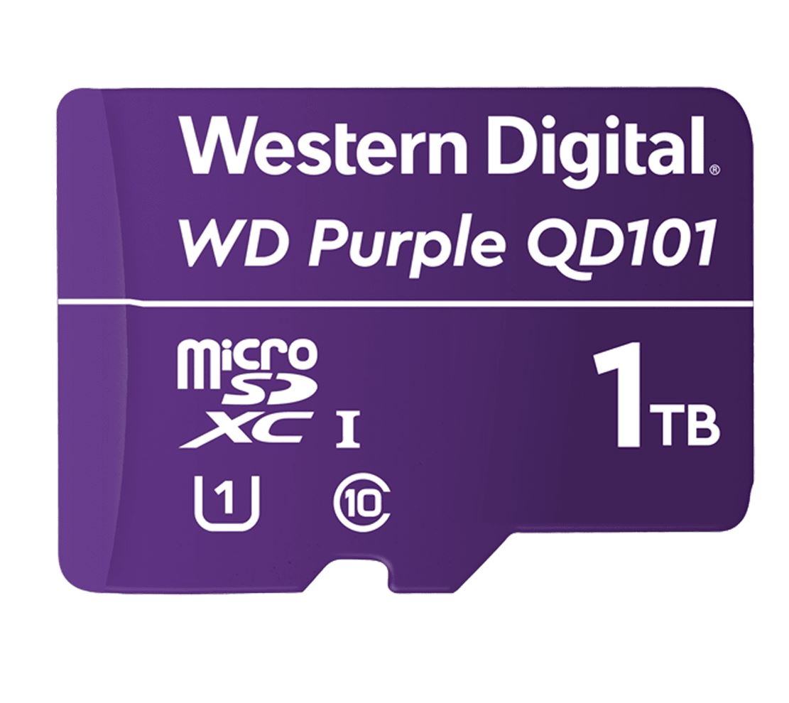 Western Digital WD Purple 1TB MicroSDXC Card 24/7 -25°C to 85°C Weather Humidity Resistant for S...