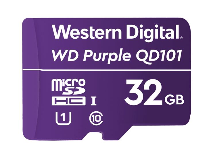 Western Digital WD Purple 32GB MicroSDXC Card 24/7 -25°C to 85°C Weather Humidity Resistant Surveillance IP Camera DVR NVR Dash Cams Drones >16GB