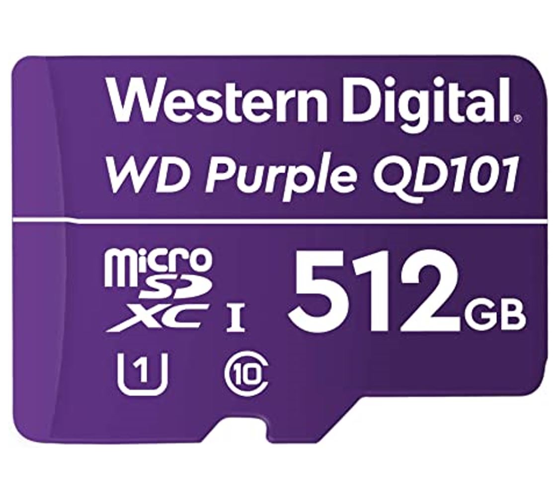 Western Digital WD Purple 512GB MicroSDXC Card 24/7 -25°C to 85°C Weather Humidity Resistant for...