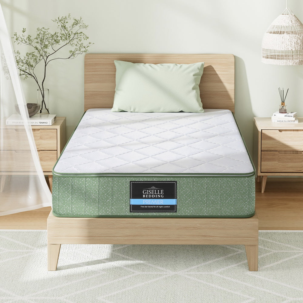 Giselle 25cm Memory Foam Mattress Dual Layer Zipper Cover Cool Charcoal Foam Mattresses Single - Image 7