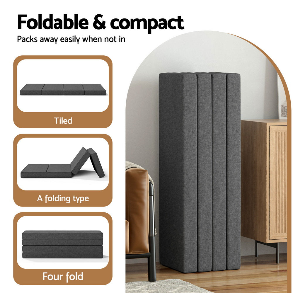 Giselle Bedding Foldable Mattress Folding Foam Mattresses Portable Mat Queen - Image 7