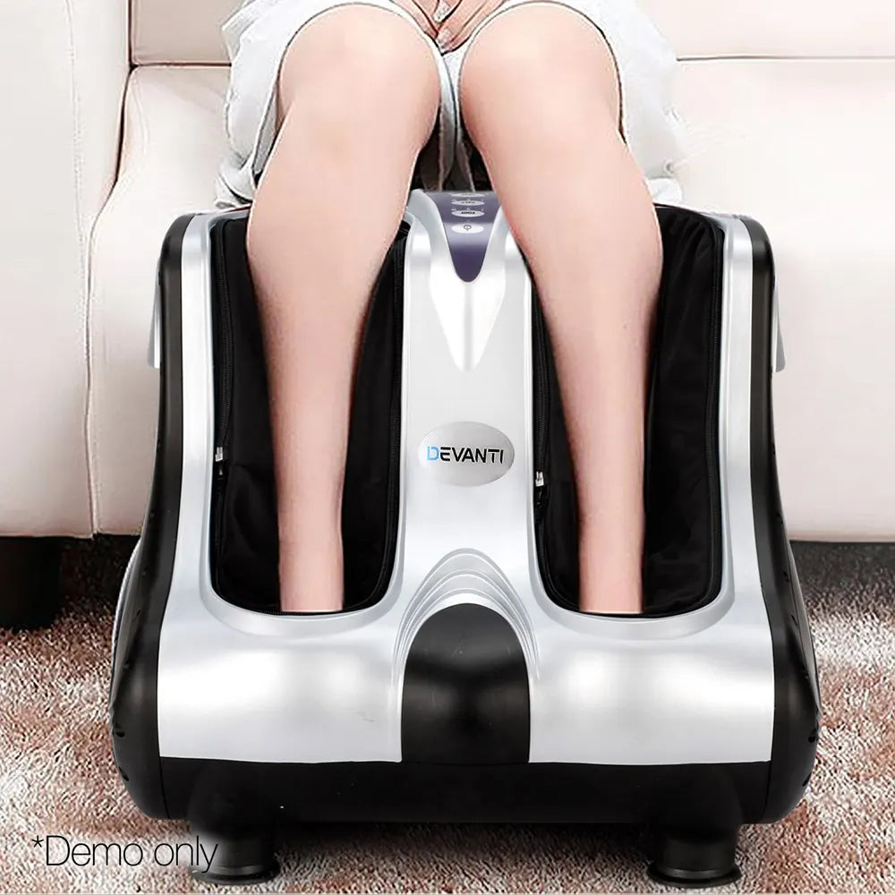 Livemor Foot Massager Massagers Shiatsu Electric Roller Ankle Calf Leg Kneading Silver - Image 9