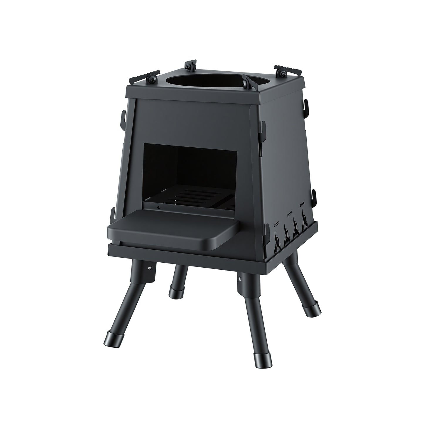 Grillz Fire Pit BBQ Portable Outdoor Fireplace Metal Camping Stove for Boiling Water, BBQ, Picnics - Image 8