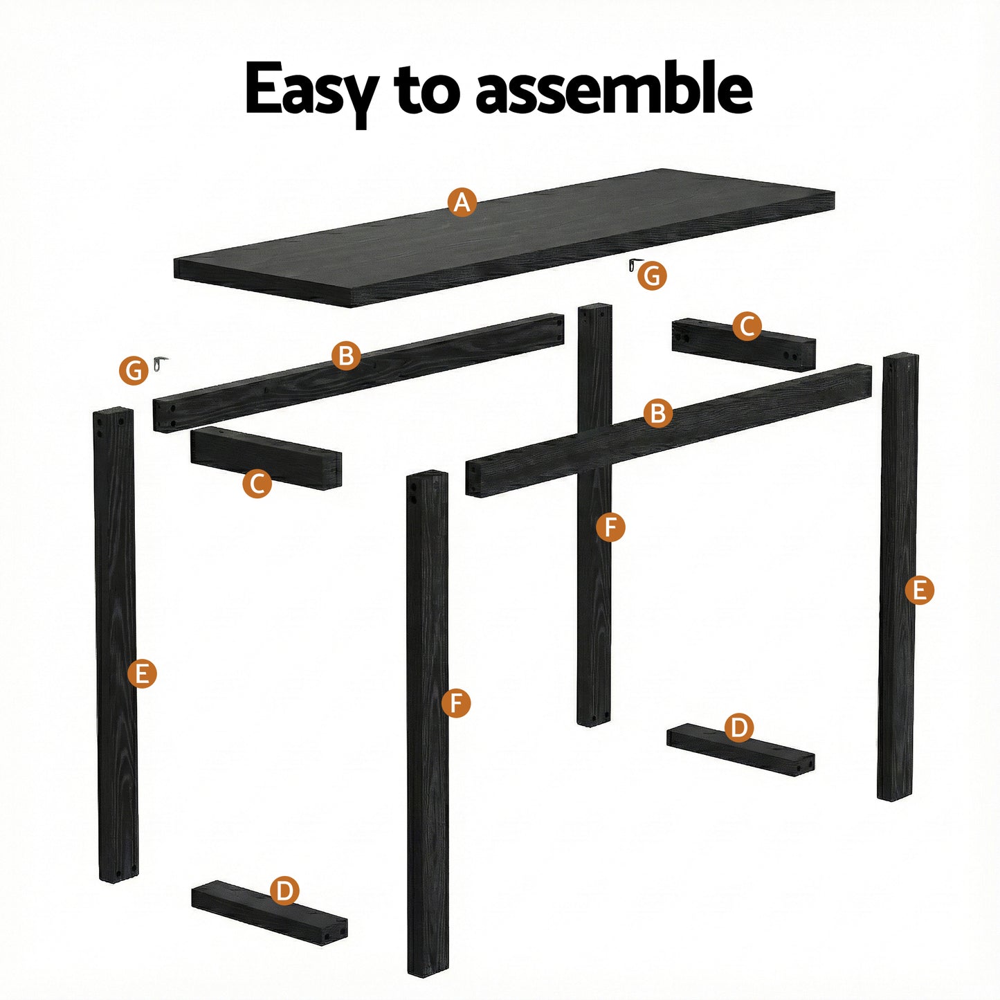 Artiss Console Table 110CM Black - Image 9
