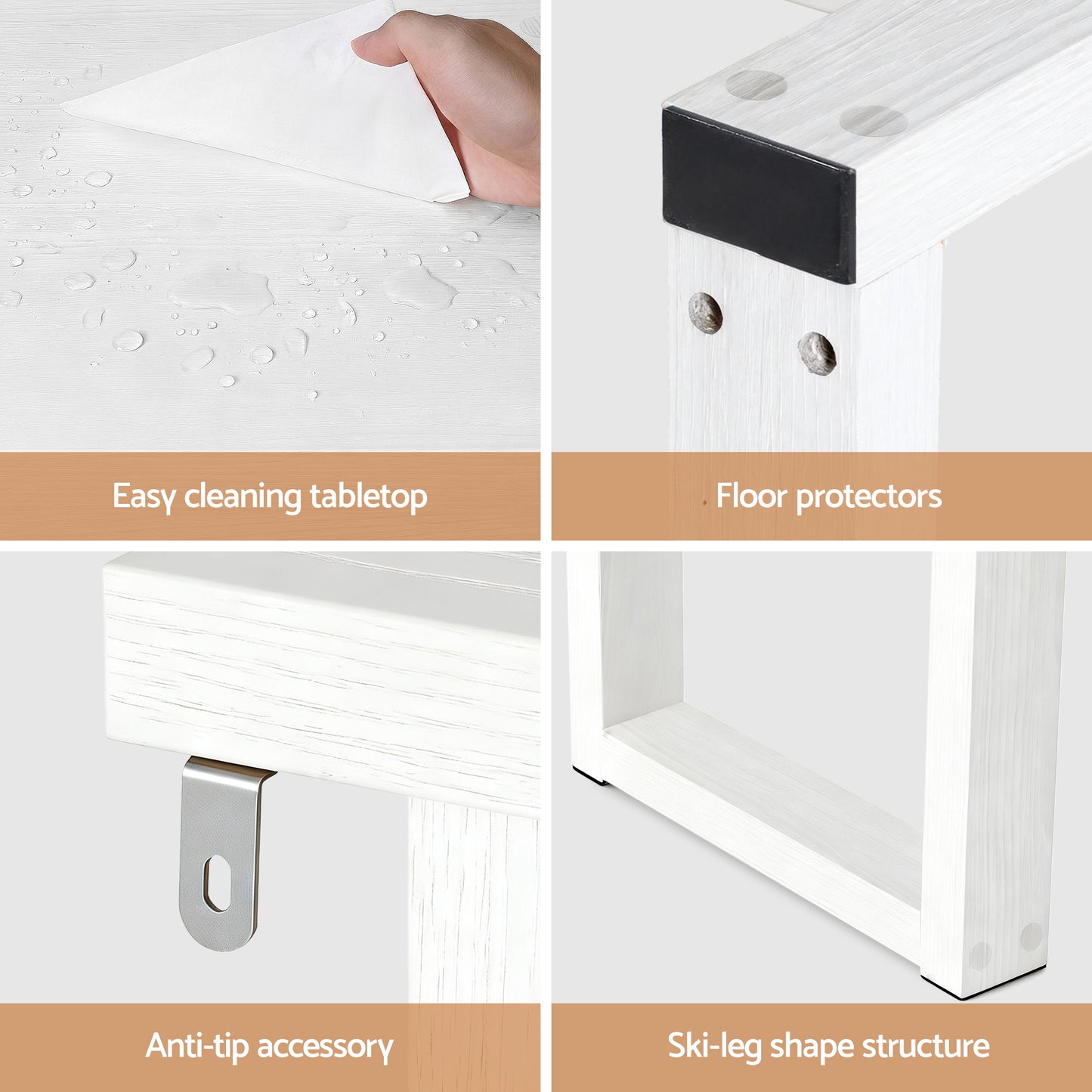 Artiss Console Table 110CM White - Image 8