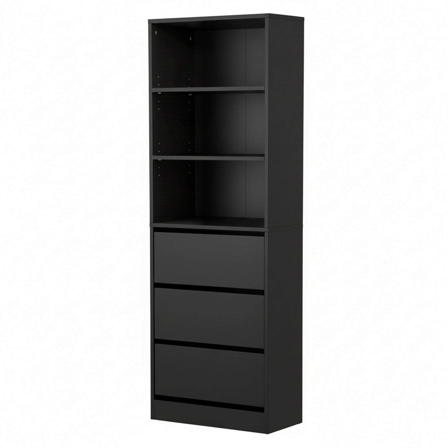 Artiss 3 Chest of Drawers Tallboy Cabinet Black - Image 8