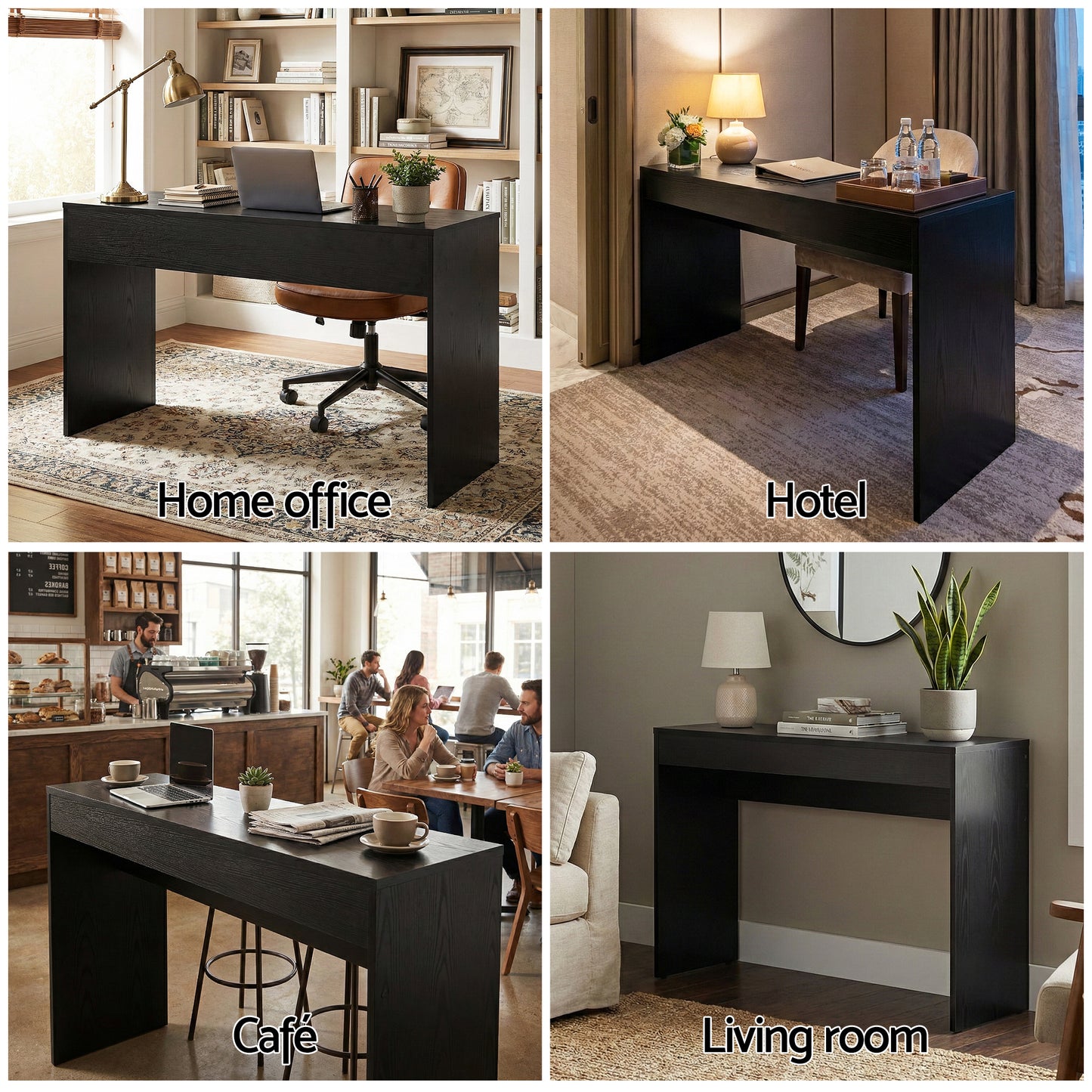 Artiss Console Table Hallway Sofa Entryway Entrance 120CM Black - Image 8