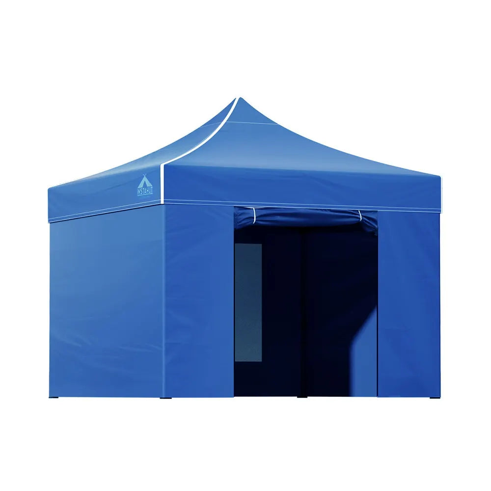 Instahut Gazebo Pop Up Marquee 3x3 Folding Tent Wedding Gazebos 500D Oxford Blue - Image 8
