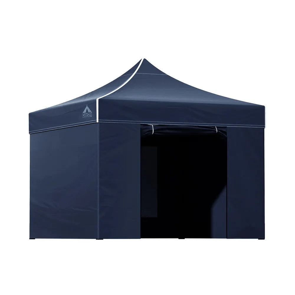 Instahut Gazebo Pop Up Marquee 3x3 Folding Tent Gazebos Camping 500D Oxford Navy - Image 8