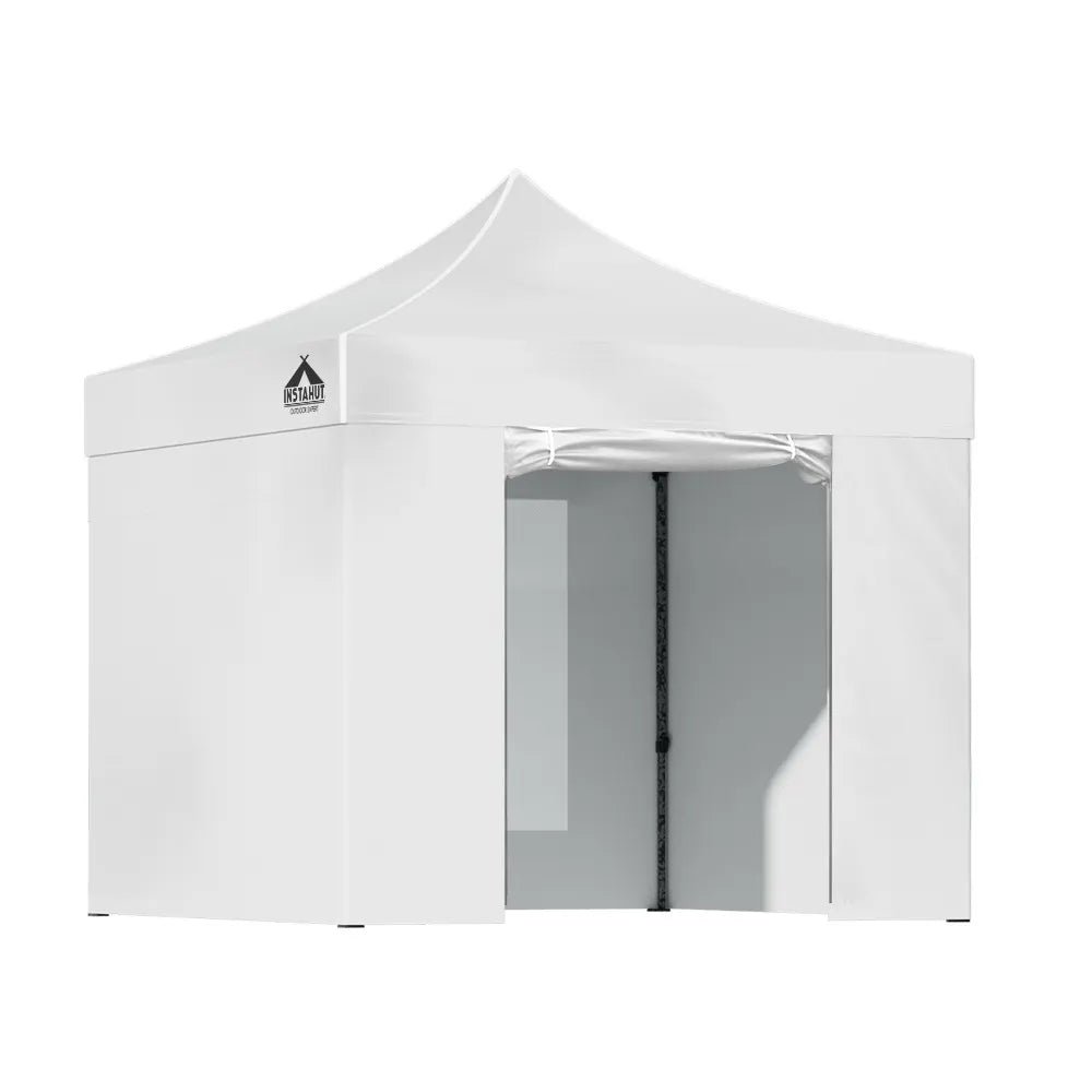 Instahut Gazebo Pop Up Marquee 3x3 Folding Tent Wedding Gazebos 500D White - Image 8