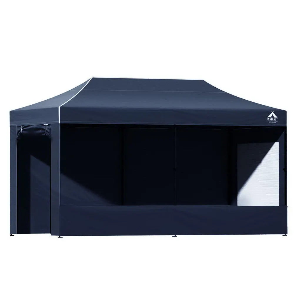 Instahut Gazebo Pop Up Marquee 3x6 Folding Tent Gazebos Camping 500D Oxford Navy - Image 8