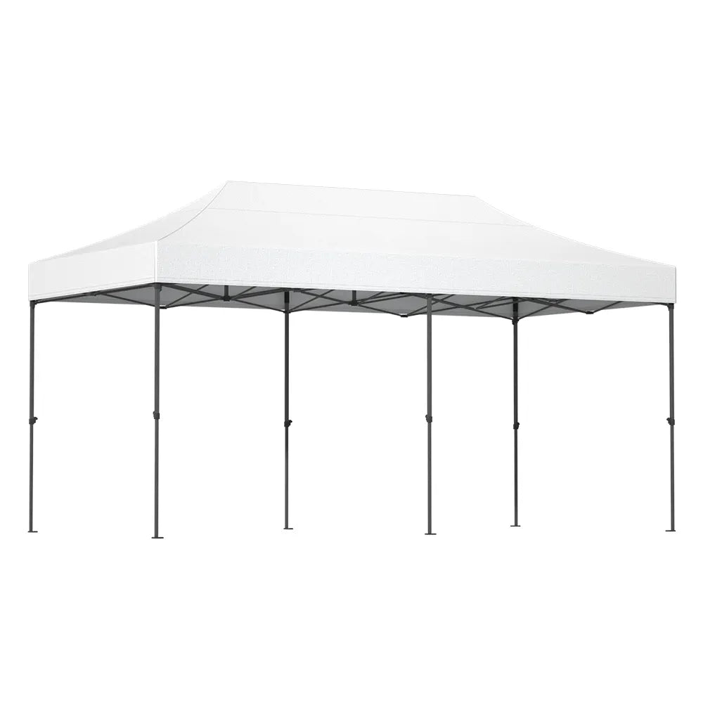 Instahut Gazebo Pop Up Marquee 3x6 Folding Tent Wedding 500D Oxford Fabric White - Image 8