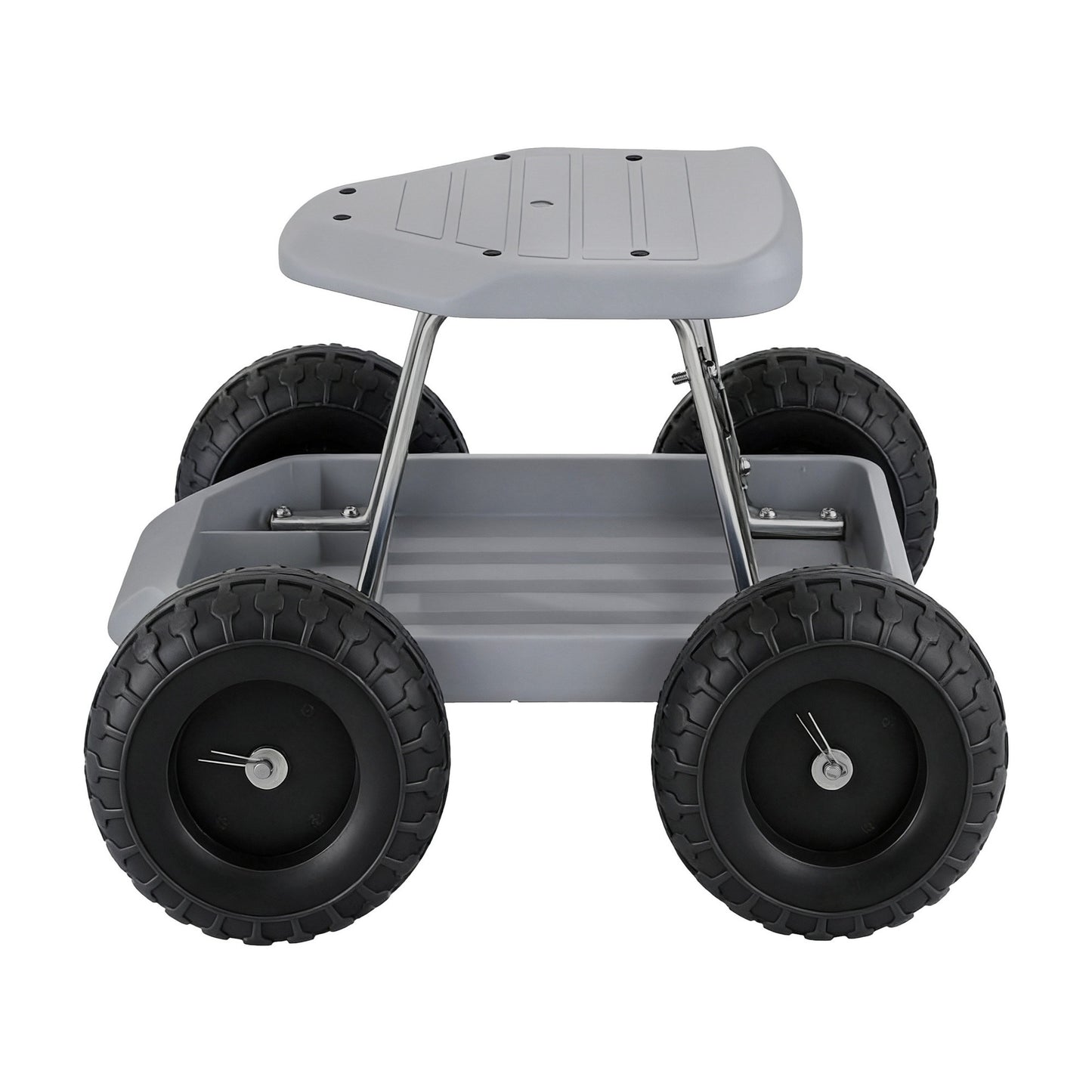 Gardeon Garden Cart Seat with Wheels, Rolling Work Stool with Tool Storage Tray, 440lbs (200kg) Heavy Duty Capacity Garden Stool for Outdoor Yard Work, Car Detailing, and Garage Maintenance, Grey/Black - Image 8