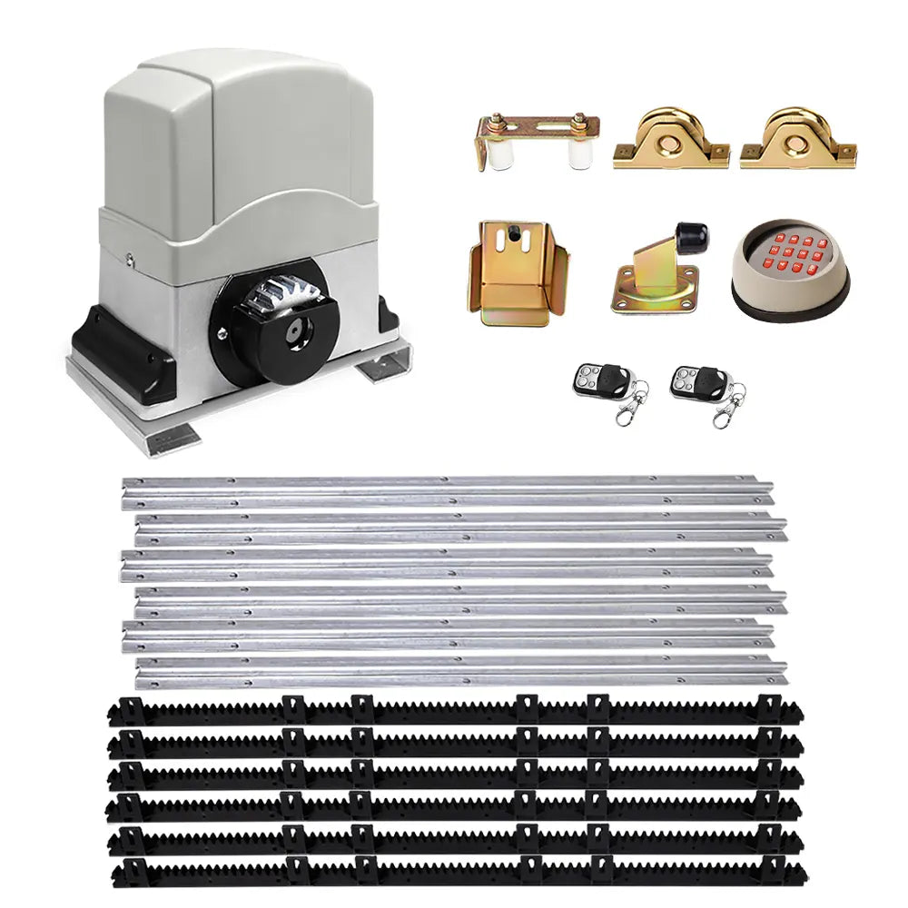 LockMaster Electric Sliding Gate Opener 1200KG Auto Keypad Hardware Remote 6M - Image 8