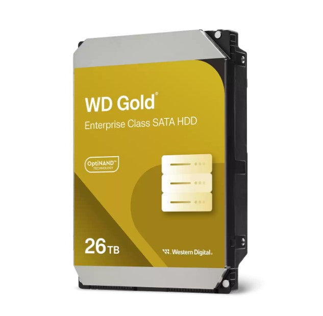 Western Digital WD Gold Enterprise Class SATA HDD - 26TB 3.5' SATA 6Gb/s 7200RPM 512MB 291MB/s 5y...