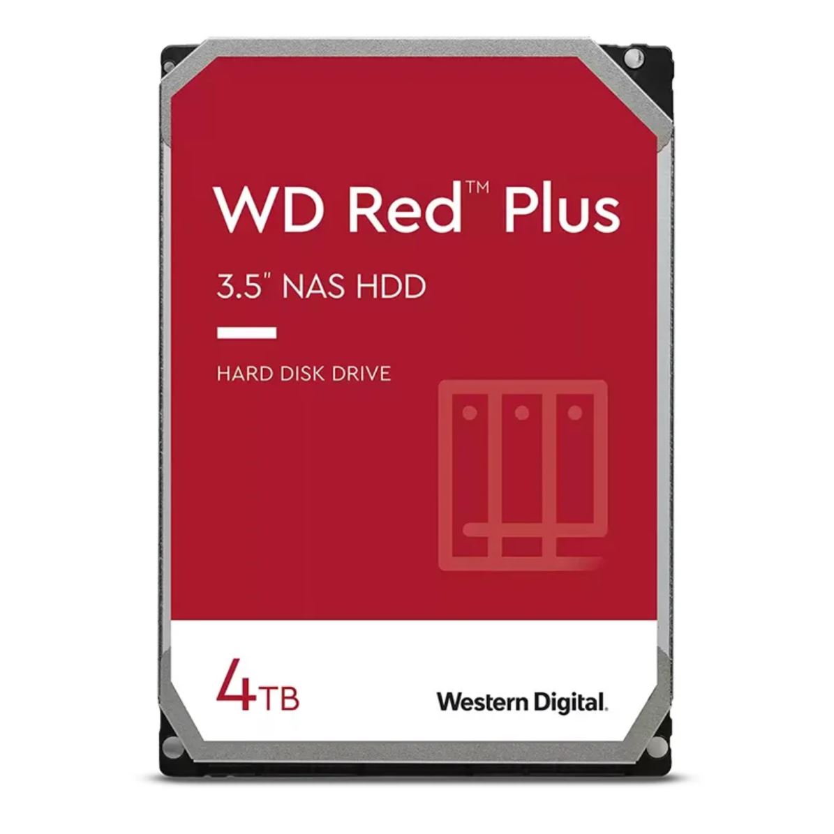Western Digital WD Red Plus 4TB 3.5' NAS HDD SATA III NAS Hard Drive 5400 RPM 256MB Cache 180MB/S...