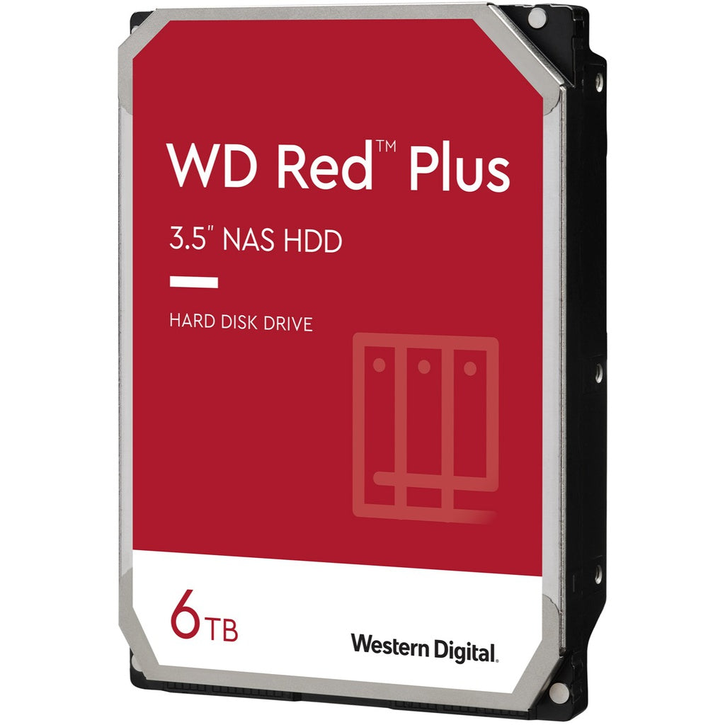 Western Digital WD Red Plus 6TB 3.5' NAS HDD SATA3 6Gb/s 5400RPM 256MB Cache CMR 24x7 8-bays NASw...
