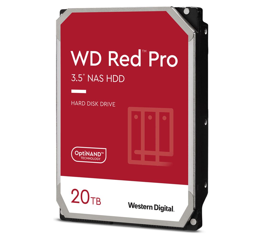 Western Digital WD Red Pro 20TB 3.5' NAS HDD SATA3 7200RPM 512MB Cache 24x7 300TBW ~24-bays NASware 3.0 CMR Tech 5yrs wty (LS) - WD202KFGX