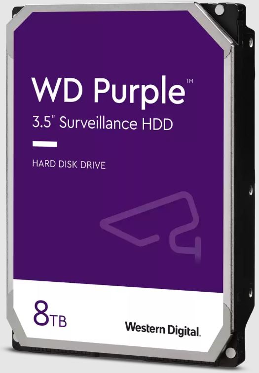 Western Digital WD Purple 8TB 3.5' Surveillance HDD 256MB Cache SATA 3-Year Limited Warranty - H...