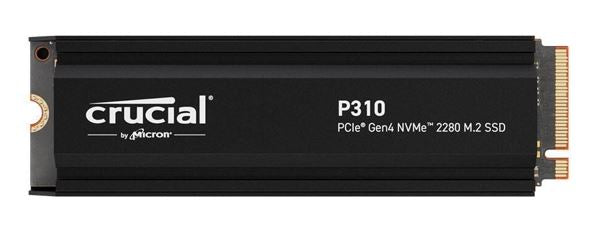 Crucial P310 1TB Gen4 2280 NVMe SSD w Heatsink 7100/6000 MB/s R/W 220TBW 1000K/1200K IOPS 1.5M hr...