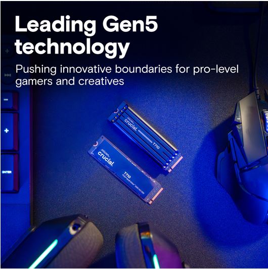 Crucial T710 2TB PCIe Gen5 NVMe 2280 SSD - 14500/13800 MB/s R/W 1200TBW 2.3M IOPs 1.5M hrs MTTF w... - Image 4