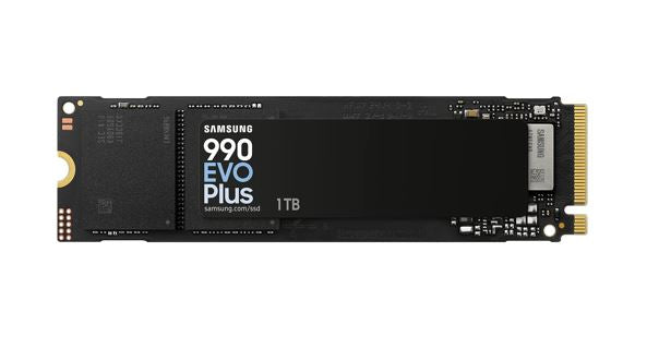 Samsung 990 EVO Plus 1TB PCIe Gen5 NVMe SSD 7150MB/s 6300MB/s R/W 850K/1350K IOPS 600TBW 1.5M hrs...