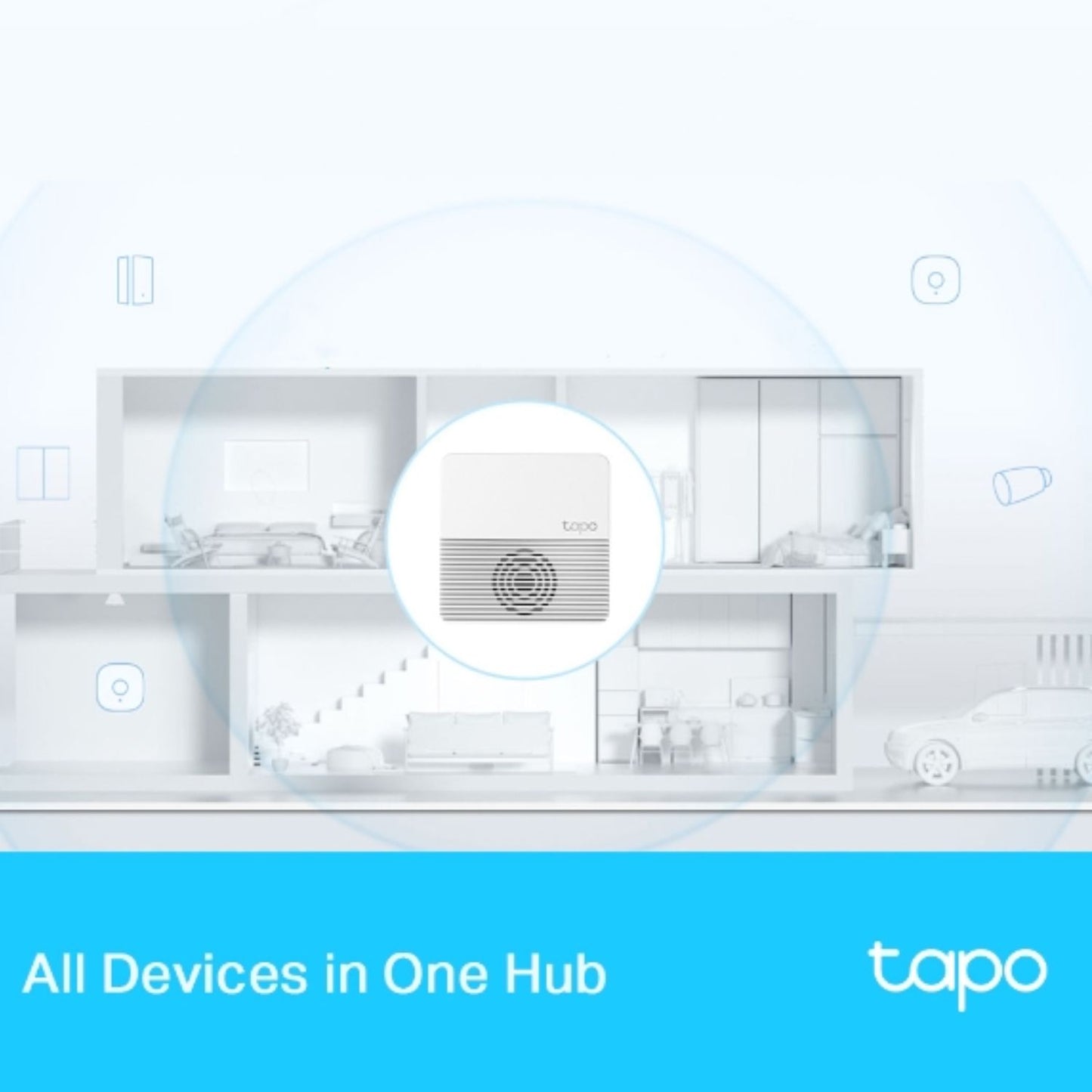 TP-Link Tapo Smart Hub Tapo H200, Works with Tapo C420, Tapo C400, Tapo D230, and more. Up to 64+... - Image 3