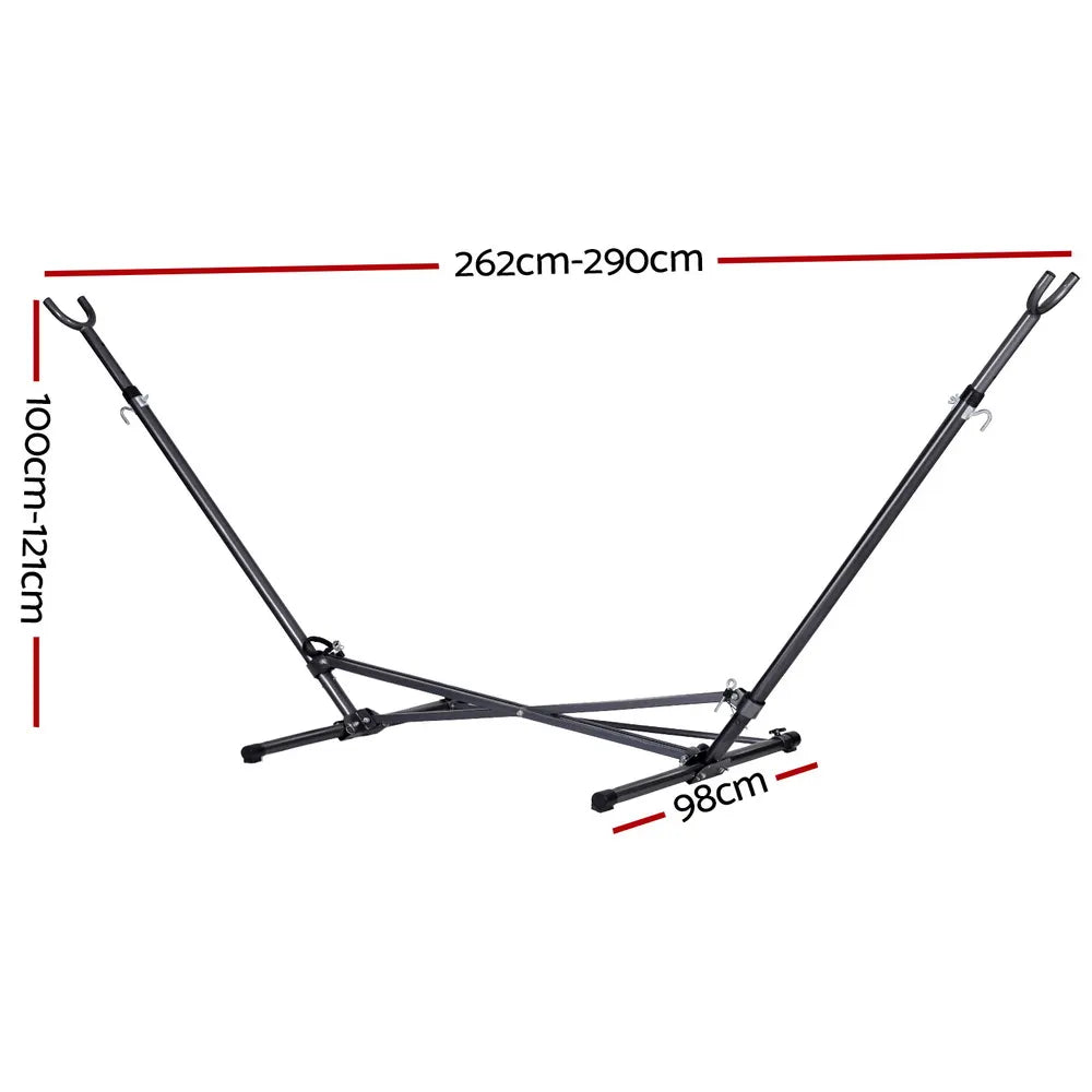Gardeon Hammock Bed Stand Steel Frame Outdoor Indoor - Image 2