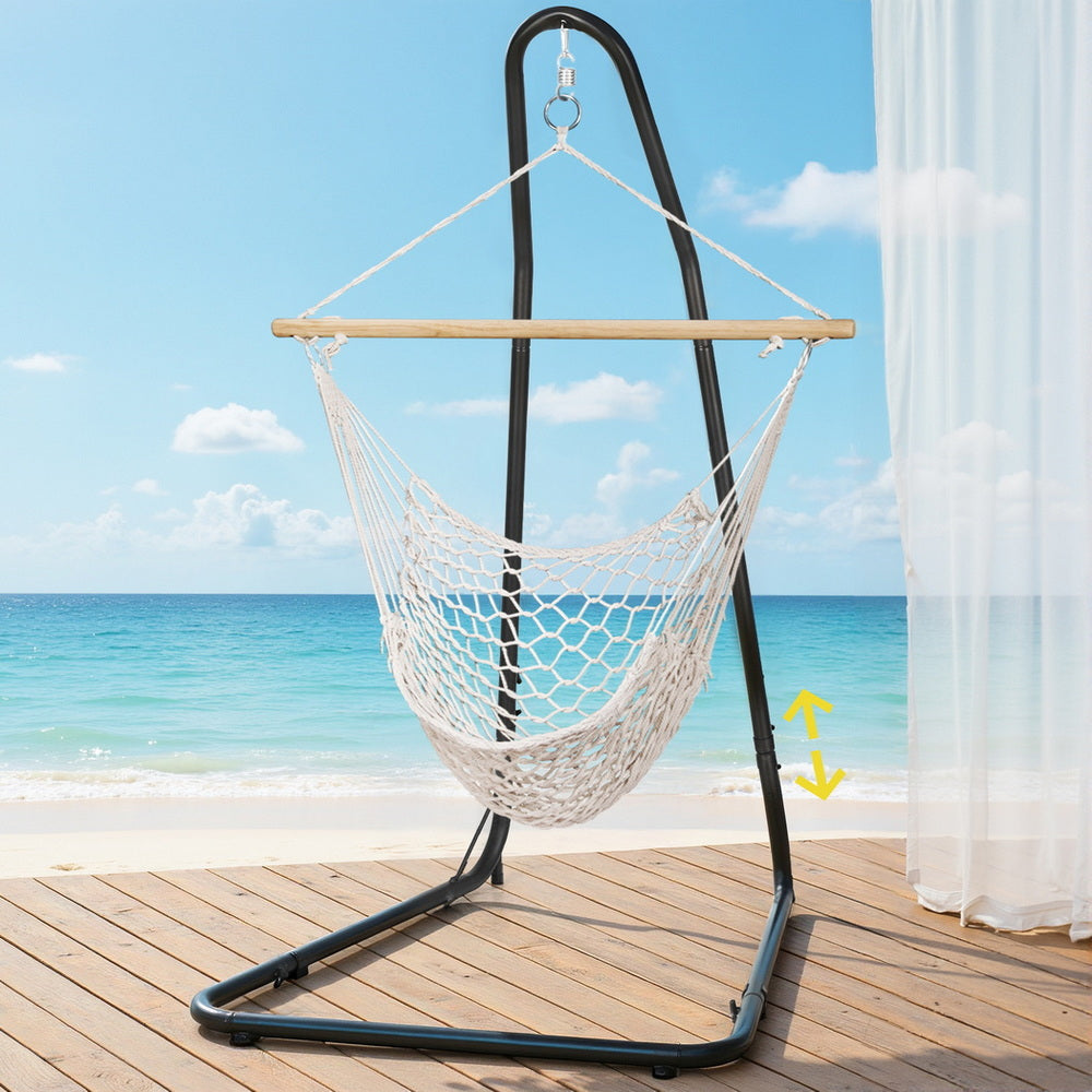 Gardeon Hammock Hanging Chair with Heavy Duty Steel Stand - Image 7
