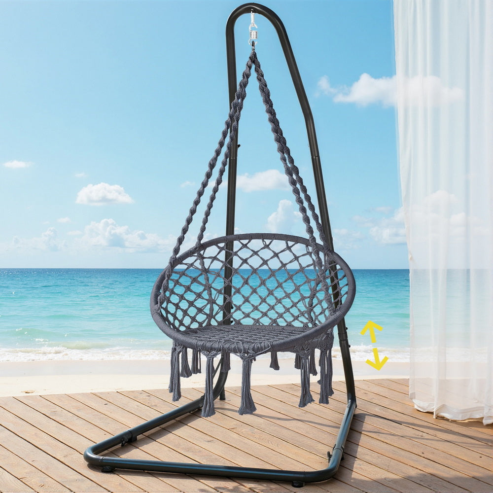 Gardeon Hammock Hanging Chair with Steel Stand - Image 7