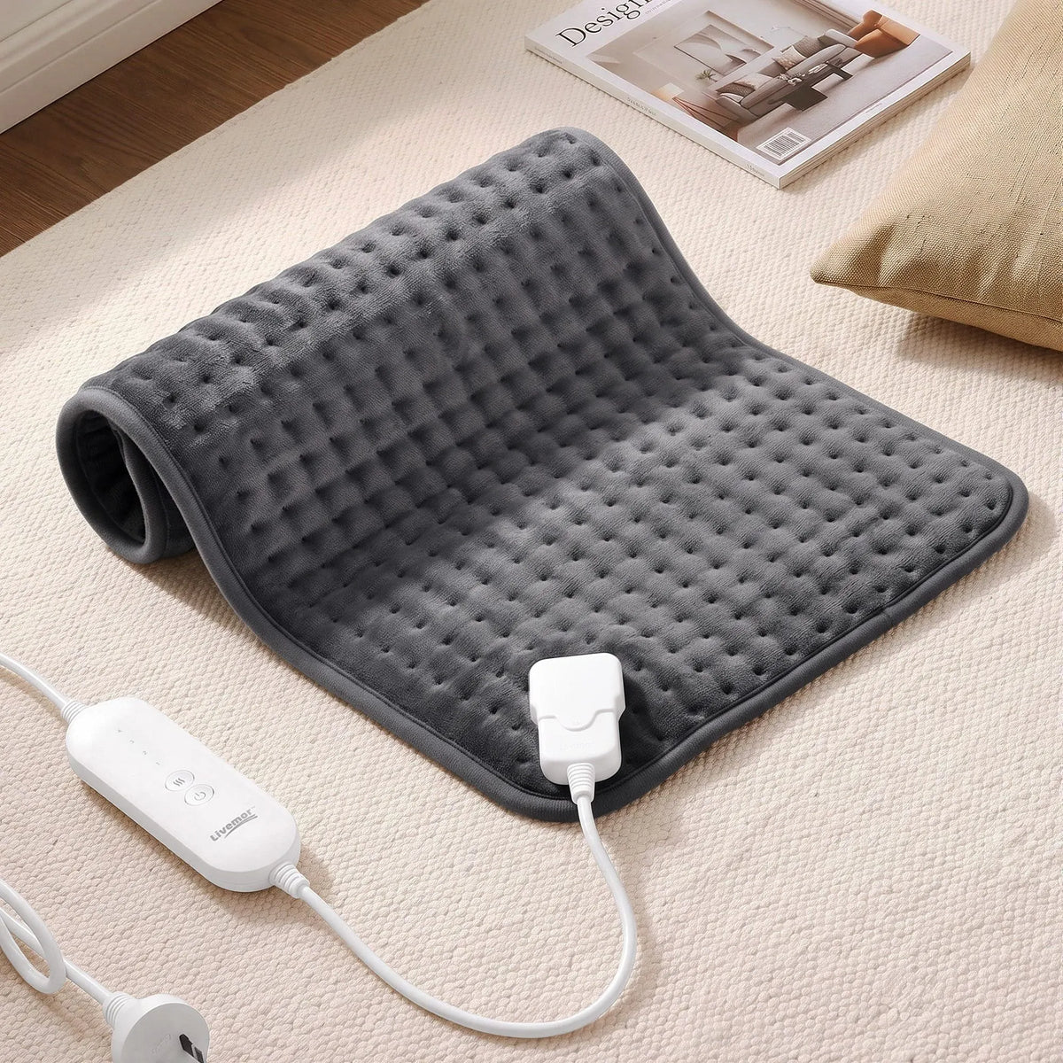 Livemor Heating Pad for Back Neck Shoulder Knee Arms Legs 60x30cm 4 Heat Settings Gift for Women Men - Image 9