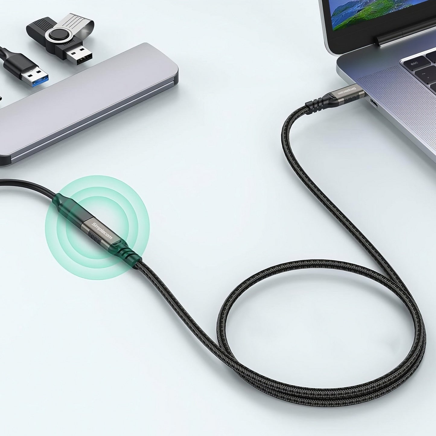 Simplecom CAU605 USB-C Male to Female Extension Cable USB 3.2 Gen2 PD 100W 20Gbps 0.5M - Cables - Image 4