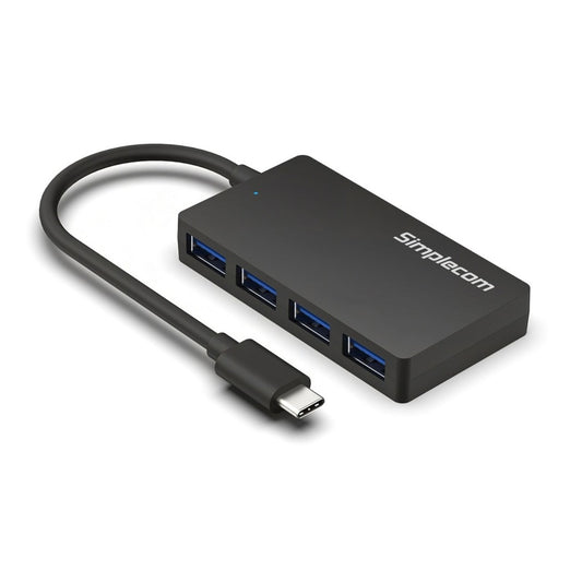 Simplecom CH350 SuperSpeed USB-C to 4xtUSB-A Hub USB 3.2 Gen1, 5Gbps, plug  play, bus-powered, AB...