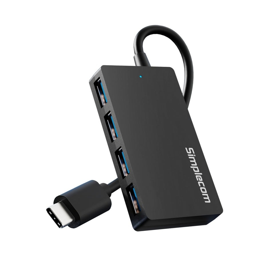 Simplecom CH352 USB-A to 4xPort SuperSpeed USB 3.2 Gen1, 5Gbps, plug  play, bus-powered, ABS, 76×...