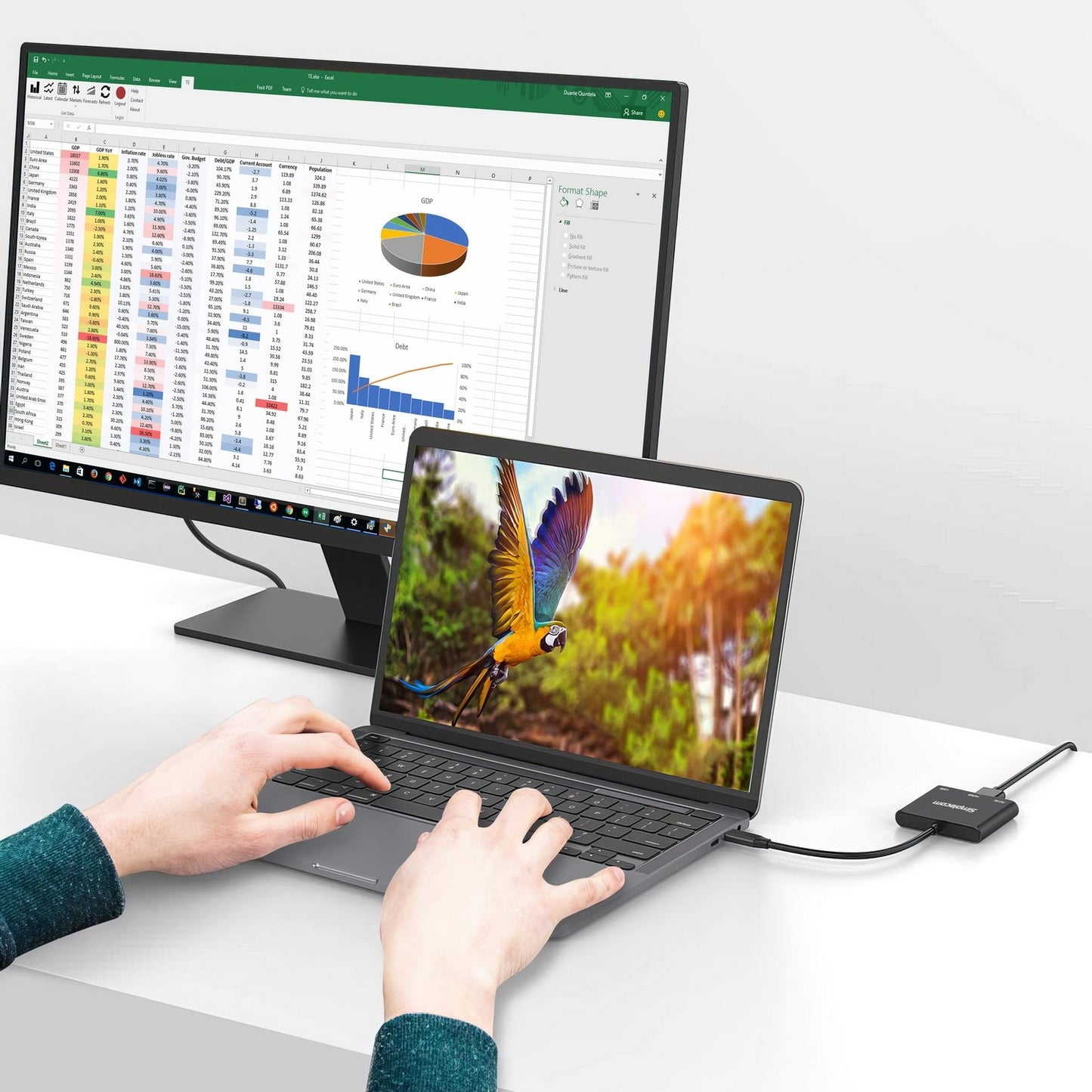 Simplecom DA320 USB-C 3-In-1 Adapter USB 3.2 Gen 1 5Gbps PD HDMI 2.0 4K@60Hz - USB, Bluetooth IEEE - Image 4