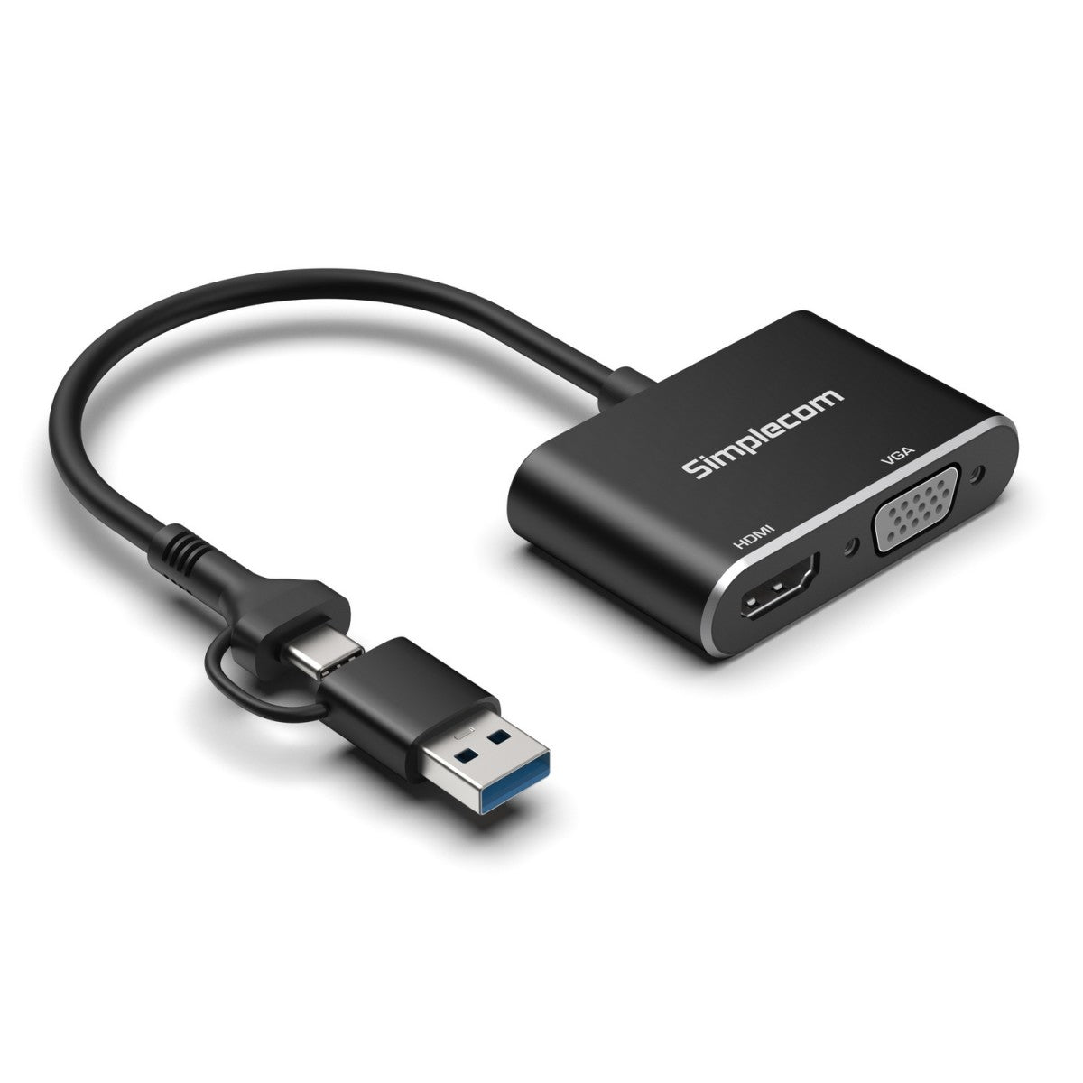 Simplecom DA326C USB 3.0 and USB-C to HDMI + VGA Video Card Adapter Full HD 1080p - Network - Con... - Image 4