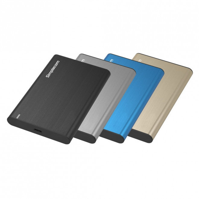 Simplecom SE221 Aluminium 2.5'' SATA HDD/SSD to USB 3.1 Enclosure Gold USB 3.1 Gen 1 support up to 5Gbps data transfer rate