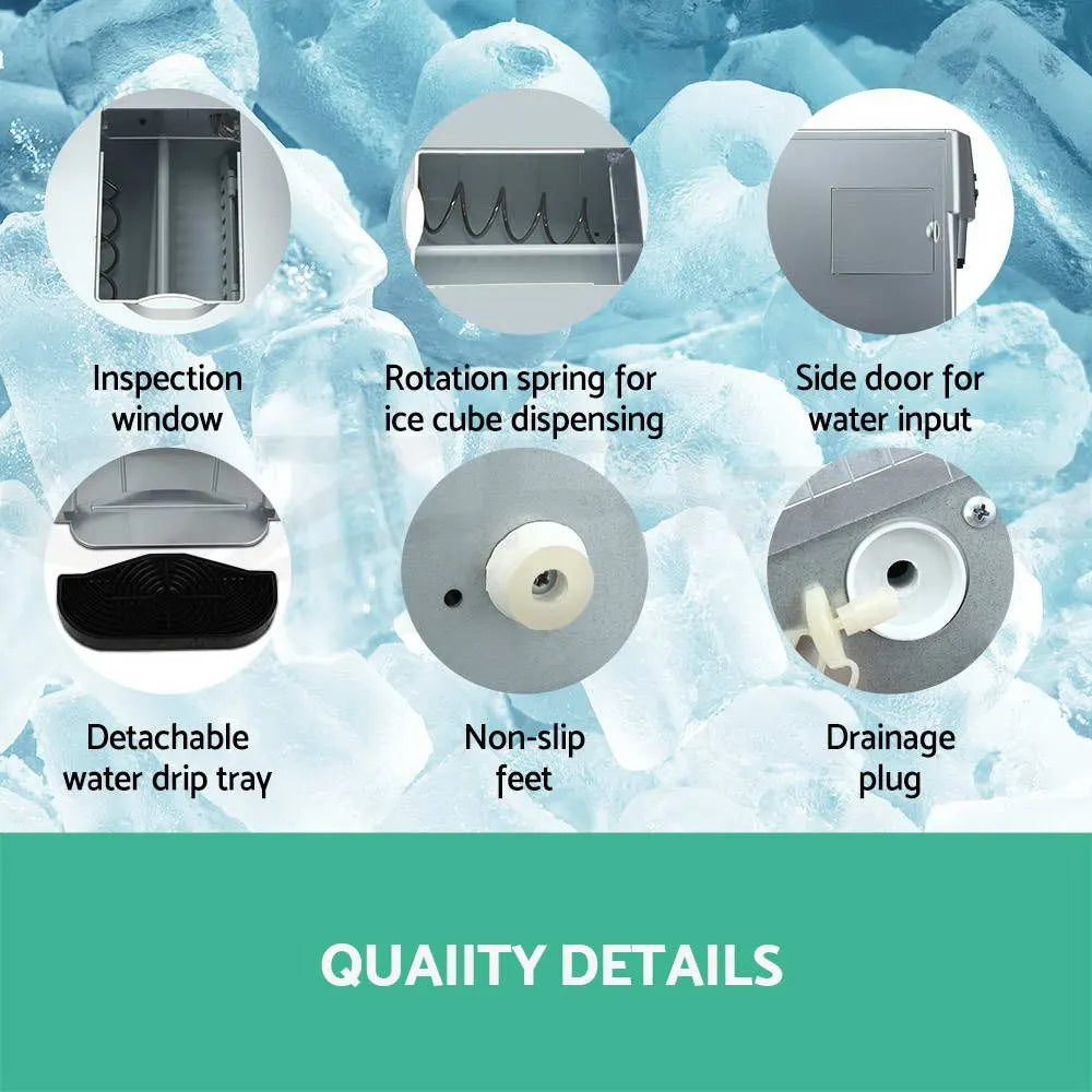 Devanti 12kg Ice Maker Machine with Water Dispenser - Image 9