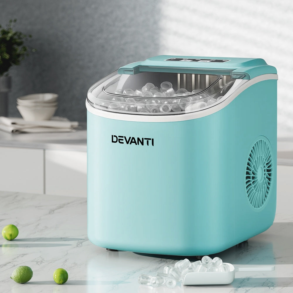 Devanti 12kg Ice Maker Machine w/Self Cleaning Green - Image 7