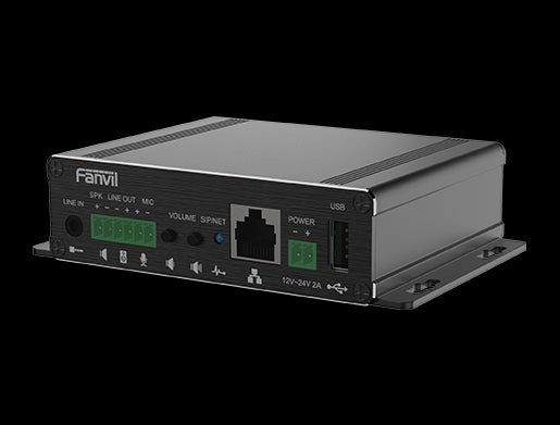 Fanvil PA3 Video Intercom Paging Gateway, 2 SIP Lines, 1 Speaker interface and 1 microphone interface, Support USB or TF Card, Support POE