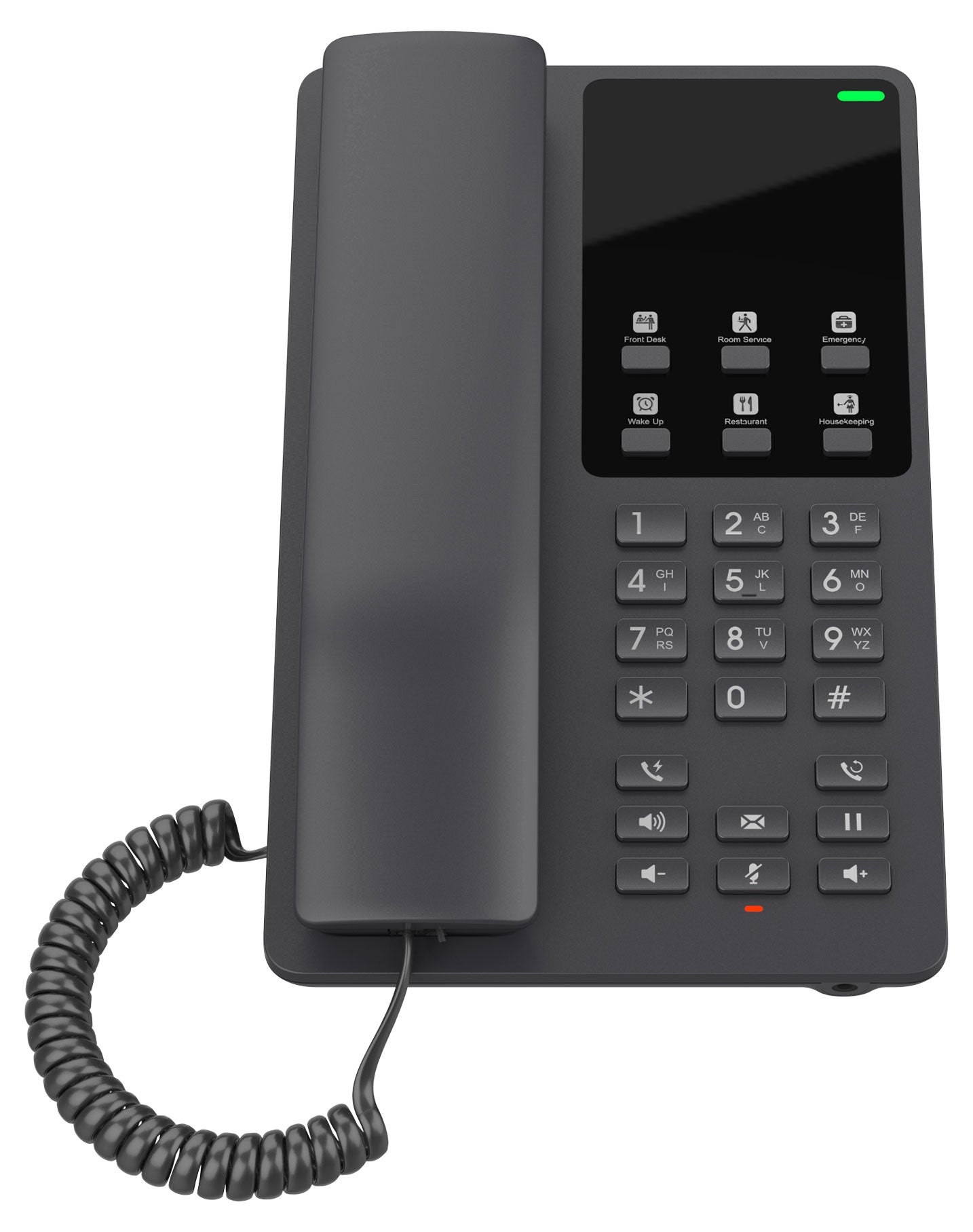 Grandstream GHP621W Desktop Hotel Phone, Built-in WiFi, Black, 2 SIP Accounts, 2 Lines, 3-way Aud...