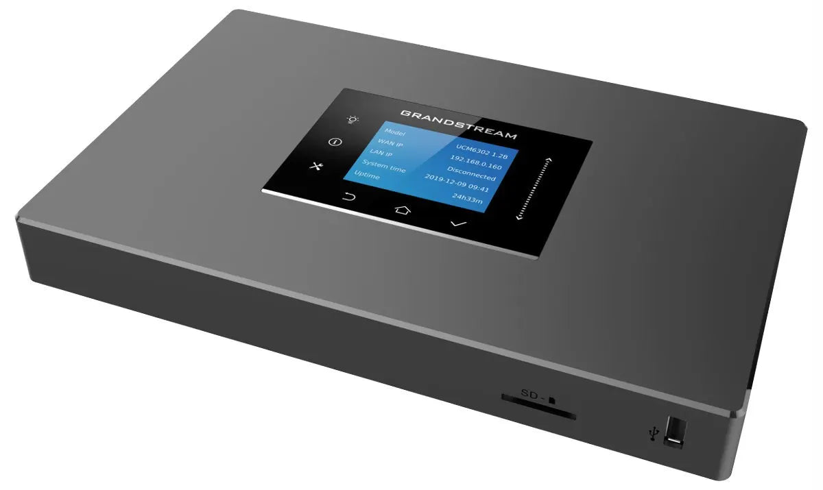 Grandstream UCM6301, IP PBX, 1 x FXO Port, 1 x FXS Port, Supports Up To 500 Extensions, 75 Concur...