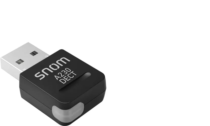 SNOM-A230 USB DECT Dongle, Suitable For All Snom D7XX- and D3XX- series Desk Phones With USB Port...