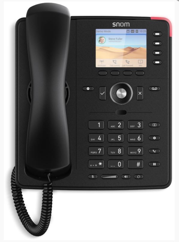 SNOM D713 IP Desk Phone, HD Audio, PoE, TFT Liquid Crystal Display (LCD), Headset Connectable (Include SnomA100M and Snom A100D)