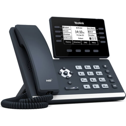 Yealink SIP-T53W, 12 Line IP HD Phone, 3.7' 360 x 160 greyscale screen, HD voice, Dual Gig Ports, Built in Bluetooth and WiFi, USB 2.0 Port, SBC Ready