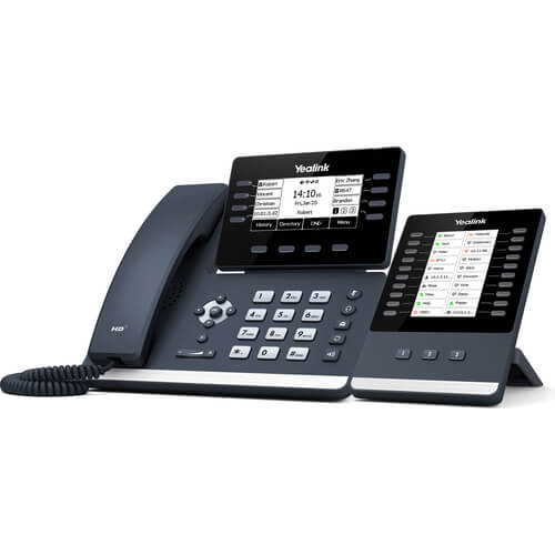 Yealink SIP-T53W, 12 Line IP HD Phone, 3.7' 360 x 160 greyscale screen, HD voice, Dual Gig Ports, Built in Bluetooth and WiFi, USB 2.0 Port, SBC Ready