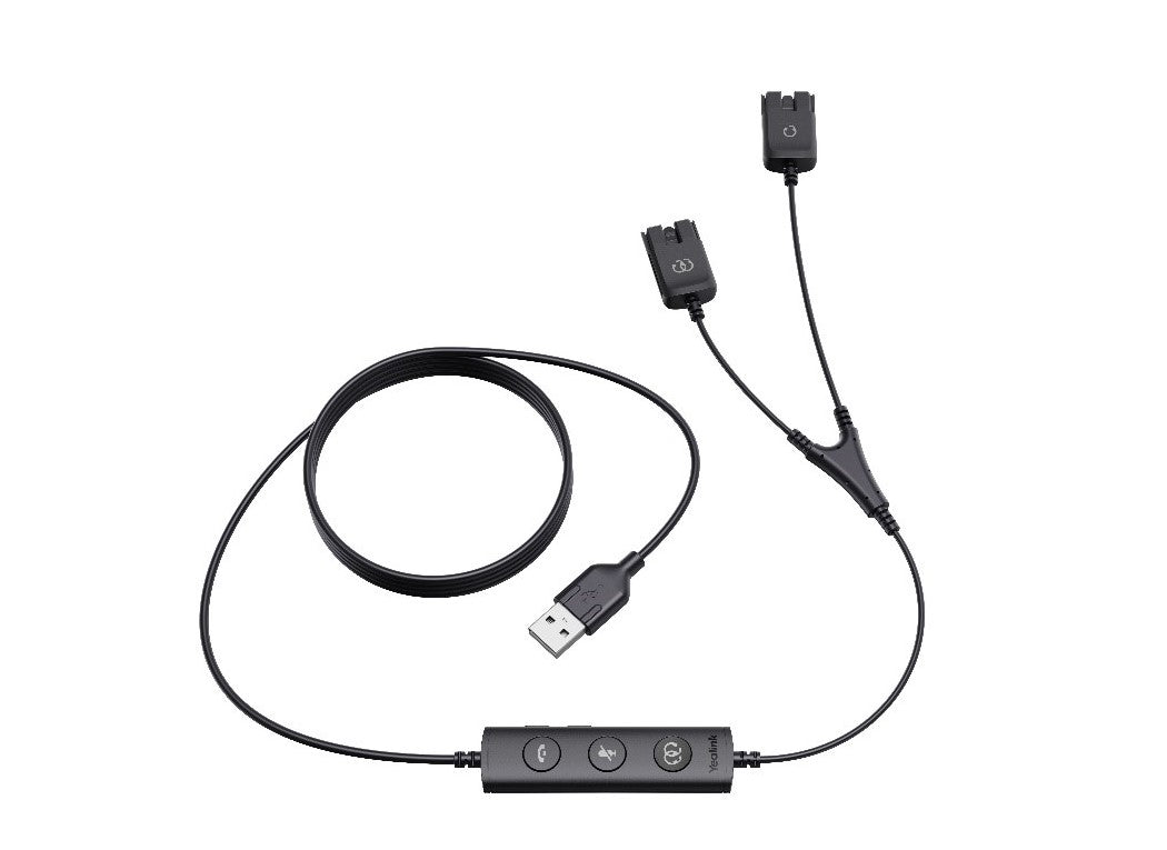 Yealink USB/QD Trainer Cable(1PCS), Y Cable - USB/QD Trainer Cable for YHS series - VOIP Headsets