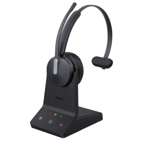 Yealink WH64 Hybrid Mono with Charging Stand, enhanced noise‑cancelling microphone technology, du...